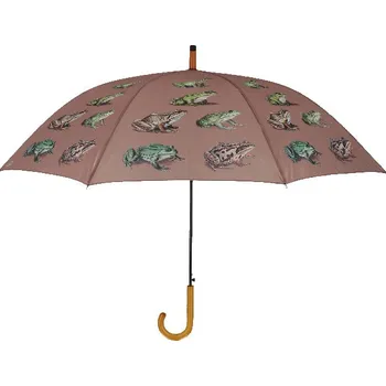Deštník Deštník s žabkami FROG, sv.hnědá, 120x96cm|Esschert Design