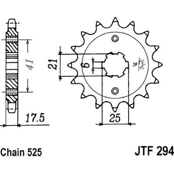 Řetězová sada pro motocykl Řetězové kolečko JT JTF 294-14 14 zubů, 525 HONDA XBR 500 1987-1988