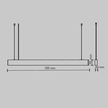 Maytoni LED závěsné světlo Basis, bílé, CCT, délka 112,5 cm bílá LED 36 W celkem - Doprava zdarma
