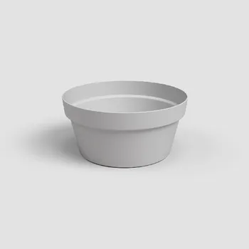 Květináč Mísa|květináč CAPRI, 25cm, plast, sv.šedá|LIGHT GREY|Artevasi