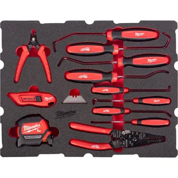 MILWAUKEE Pěnová vložka se sadou háků a vytahováků, PACKOUT™, 17ks