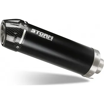 Motodíl Výfuk kompletní 1x1 STORM GP Y.075.LXSBC Černý s uhlíkovou koncovkou Y.075.LXSBC