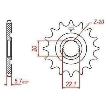 Řetězová sada pro motocykl Řetězové kolečko JT JTF 1590-14SC 14 zubů, 521 Samočistící, Nízká hmotnost GAS GAS EC 450 F 2013-2015