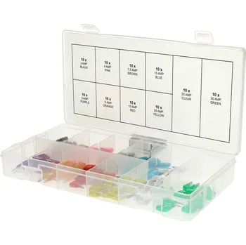 Autopojistky KS Tools 970.0740970.0740 mini plochá pojistka pro motorová vozidla , 2 A, 3 A, 4 A, 5 A, 7.5 A, 10 A, 15 A, 20 A, 25 A, 30 A, 100 díly