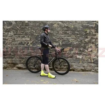 Cyklistika voděodolné návleky přes cyklo boty a tretry BRIGHT SHOES 1.0, OXFORD (žluté fluo) (Velikost: S ( bot 37 až 38)) 2H76422
