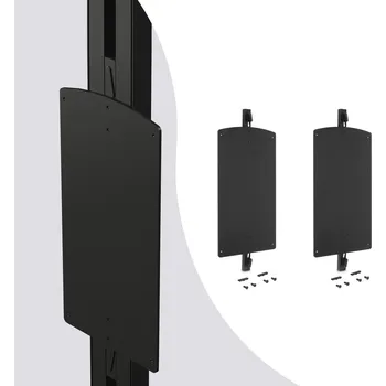 Šatní skříň Emuca S.R.L. Držáky pro sklopnou šatní tyč ZERO – pár, černá struktura