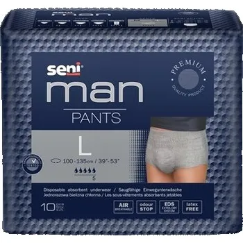 Torunskie Zaklady Materialow Opatrunkowych S.A. Seni Man Pants absorpční kalhotky pro muže Large – pas 100–135 cm, savost 1000 ml, balení 10 ks