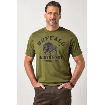 Pánské tričko JP1880, Plus size Tričko JP1880, krátké rukávy, potisk na hrudi, do 8XL pro plnoštíhlé nadměrná velikost, 844497430-1455, zelený, 6XL, Plus size oblečení, Oblečení pro vysoké muže, Nadměrné velikosti, Oblečení pro plnoštíhlé.