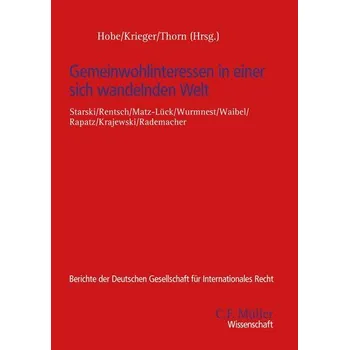 Gemeinwohlinteressen in einer sich wandelnden Welt - Hobe, Stephan