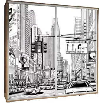 Šatní skříň Skříň Penelopa 205 cm město