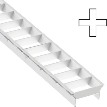 Lampička The Light Group SLC lamelová mřížka Click, modul X, bílá, plast