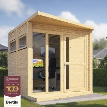 Zahradní domek Dřevěný zahradní domek Bertilo Concept Office přírodní 234 x 225 cm