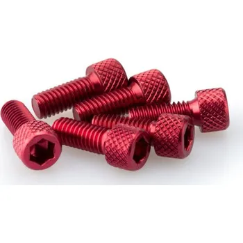 Motodoplněk Šrouby PUIG ANODIZED 0363R červená M6 x 15mm (6ks) 0363R
