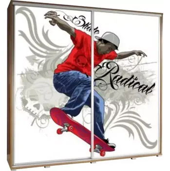 Šatní skříň Skříň Penelopa 205 cm skate 2