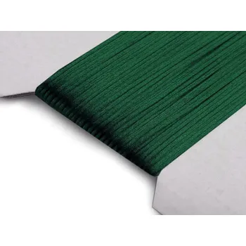 Saténová šňůra Ø1 mm, střední, 74 zelená tm.