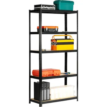 regál Kovový regál 90 cm QARIAN - černý