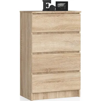 Komoda Úzká komoda se šuplíky SAVRILA - dub sonoma