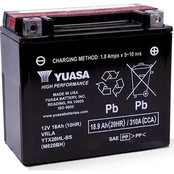 Auto-moto Bezúdržbová motocyklová baterie YUASA YTX20HL-BS 706.103167