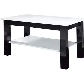 Obývací stěna Konferenční Stolek 102cm Bílá/Černá