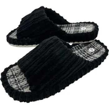 Pánské pantofle Adcz Pánské černé domácí papuče 07 Barva: Černá, Velikost: 45