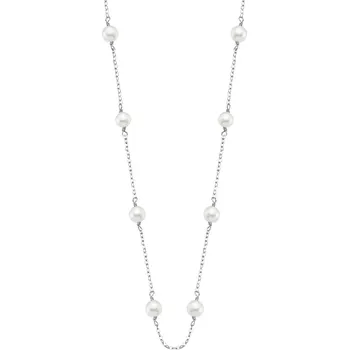Náhrdelník Stříbrný náhrdelník se syntetickou perlou | Kvalitní zpracování | Ověřeno 1000+ zákazníky | Náhrdelník pro ženy | Dámské šperky | ROMERO rhodiované stříbro, syntetická perla