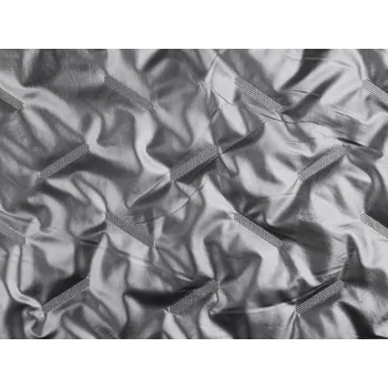 Prošívaná šusťákovina / prošev zateplená s podšívkou, barva 1 stříbrná