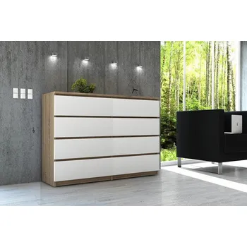 Komoda Velká komoda SAVRILA - dub sonoma / bílá