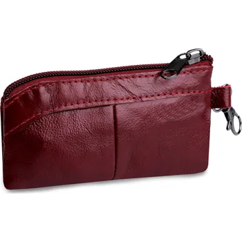 Peněženka Klíčenka / peněženka malá, kožená 7x13 cm, velké, 2 bordó