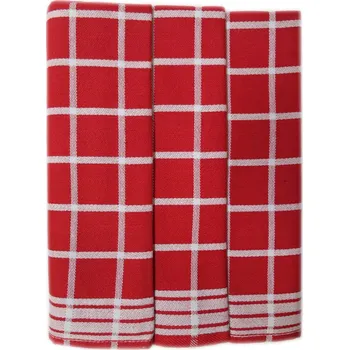 Utěrka Kuchyňské utěrky EGYPTSKÁ BAVLNA 01, červené káro, 2 kusy, 50x70cm
