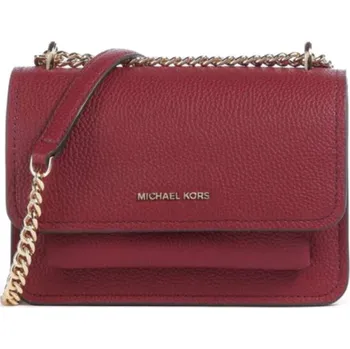 Kabelka Michael Kors kožená crossbody kabelka na řetízku Claire červená