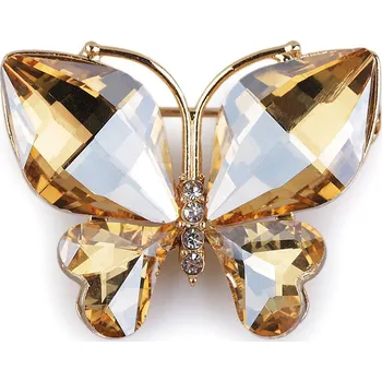 Brož Brož s broušenými kamínky motýl