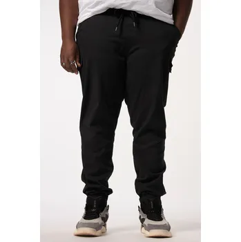 Pánské kalhoty STHUGE, Plus size STHUGE cargo kalhoty, Modern střih, elastický pas, 6 kapes, do 8XL pro plnoštíhlé nadměrná velikost, 817456130-1907, černý, 8XL, Plus size oblečení, Oblečení pro vysoké muže, Nadměrné velikosti, Oblečení pro plnoštíhlé.