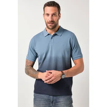 Pánské tričko JP1880, Plus size Polokošile JP1880, krátké rukávy, piké, barevný přechod, vintage vzhled, do 8XL pro plnoštíhlé nadměrná velikost, 844702721-1456, modrý, 7XL, Plus size oblečení, Oblečení pro vysoké muže, Nadměrné velikosti, Oblečení pro plnoštíhlé.