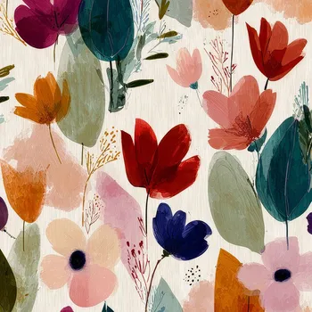 Bavlna premium NELA barevné květiny Aisha MAXI