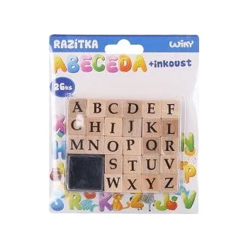 Dětské razítko Razítka abeceda 26ks + inkoust