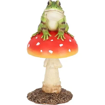 Zahradní dekorace Zvířátka a postavy OUTDOOR Muchomůrka s žábou, v. 24cm|Esschert Design