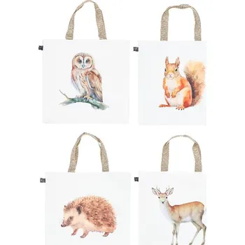 Nákupní taška Taška nákupní WATERCOLOR FOREST, lesní zvěř, 40x15x41cm, S4|Esschert Design