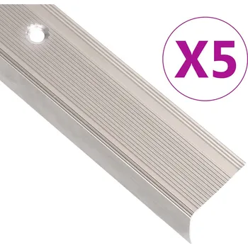 Nášlap na schod Schodové hrany ve tvaru L 5 ks hliník 100 cm šampaňské - 8720286005255