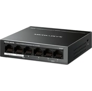 Switch Switch TP-Link Mercusys MS106P 2x LAN, 4x LAN s PoE, 67W