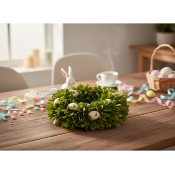 Velikonoční dekorace Dekorační velikonoční věnec na stůl LUKE 26 cm 964927