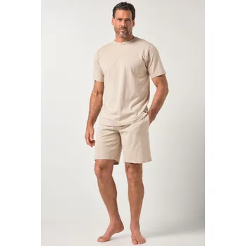 Pánské pyžamo JP1880, Plus size Pyžamo JP1880, domácí oblečení, dvojdílné, tričko, dlouhé kalhoty, žíhaný žerzej, do 8XL pro plnoštíhlé nadměrná velikost, 844058310-1456, hnědý, 7XL, Plus size oblečení, Oblečení pro vysoké muže, Nadměrné velikosti, Oblečení pro plnoští