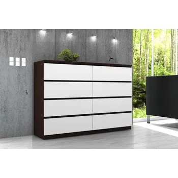 Komoda Velká komoda SAVRILA - wenge / bílá