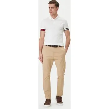 Pánské tričko Tommy Hilfiger Polokošile MW0MW42743 Bílá Slim Fit M