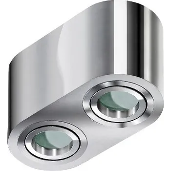Bodové svítidlo Stropní bodové přisazené svítidlo Azzardo Brant 2 IP44 chrom AZ2817 GU10 2x50W IP44 18cm chromové