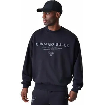Pánská mikina Pánská mikina přes hlavu New Era NBA LINEAR GRAPHIC BOXY CREW CHICAGO BULLS modrá 60758746 - XL | UK 5,5 | US 8