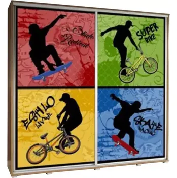 Šatní skříň Skříň Penelopa 205 cm skate 1