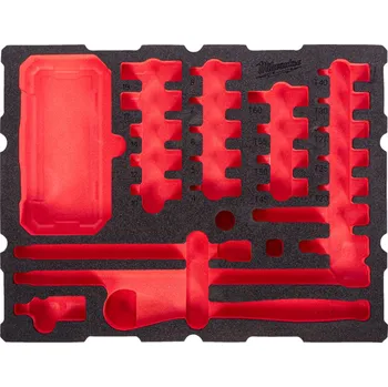 MILWAUKEE Prázdná pěnová vložka pro sadu 3/8" ráčny a nástrčných klíčů, PACKOUT™, 67ks