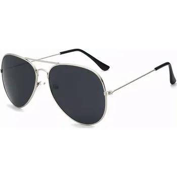 Sluneční brýle Dětské sluneční brýle pilotky Stříbrné kouřové