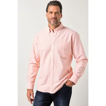 Pánská košile JP1880, Plus size Košile Oxford JP1880, dlouhé rukávy, límeček s knoflíky, Modern střih, do 8XL pro plnoštíhlé nadměrná velikost, 834273660-1454, oranžový, 5XL, Plus size oblečení, Oblečení pro vysoké muže, Nadměrné velikosti, Oblečení pro plnoštíhlé.