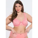 Ulla Popken, Plus size Podprsenka s kosticemi, krajka, široká ramínka, košíčky B-F pro plnoštíhlé nadměrná velikost, 822855507-1121, růžový, 90F, Nadměrné velikosti, Plus size oblečení, Oblečení pro boubelky, Oblečení pro baculky, Oblečení pro plnoštíhlé,